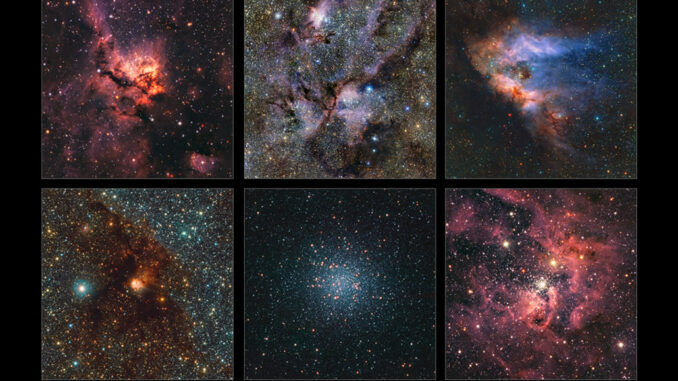 Collage d’immagini Via Lattea ESO VISTA