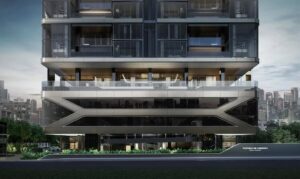 Struttura basamento "X-Frame" Porsche Design Tower Bangkok