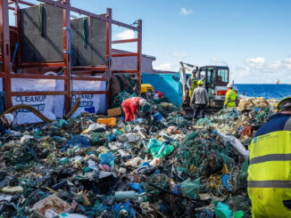 Rifiuti di plastica raccolti da The Ocean Cleanup