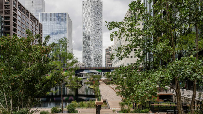 Eden Dock oasi verde a Canary Wharf