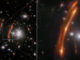 Supernova con lente gravitazionale catturata dalla NIRCam (Near-Infrared Camera) di Webb