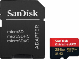 SanDisk 256GB Extreme PRO scheda microSDXC con adattatore