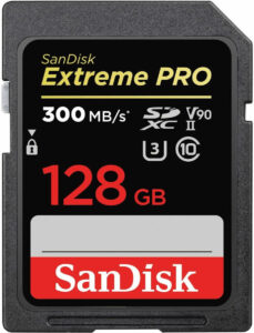 SanDisk 128GB Extreme PRO scheda SDXC fino a 300 MB/s UHS-II Class 10 U3 V90