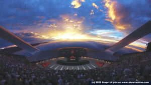 Vista sole da finestrino pilota aereo proiettato su LED screen Sphere