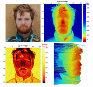 LiDAR 3D SNSPD progressi scansione 3D di Gregor Taylor a 45 metri di distanza con impulso laser Università Heriot-Watt